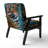 Artistic Colorful Painting Of Leopard - Upholstered Traditional Accent Chair and Arm Chair