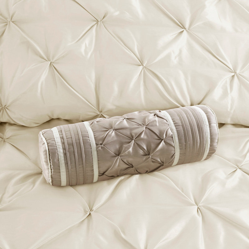 7 Piece Tufted Comforter Set Ivory