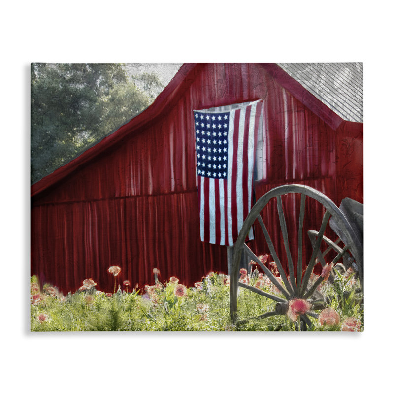 «Country Farm Meadow Americana», estampe numérique par Kim Allen, H 16 po x l 20 po