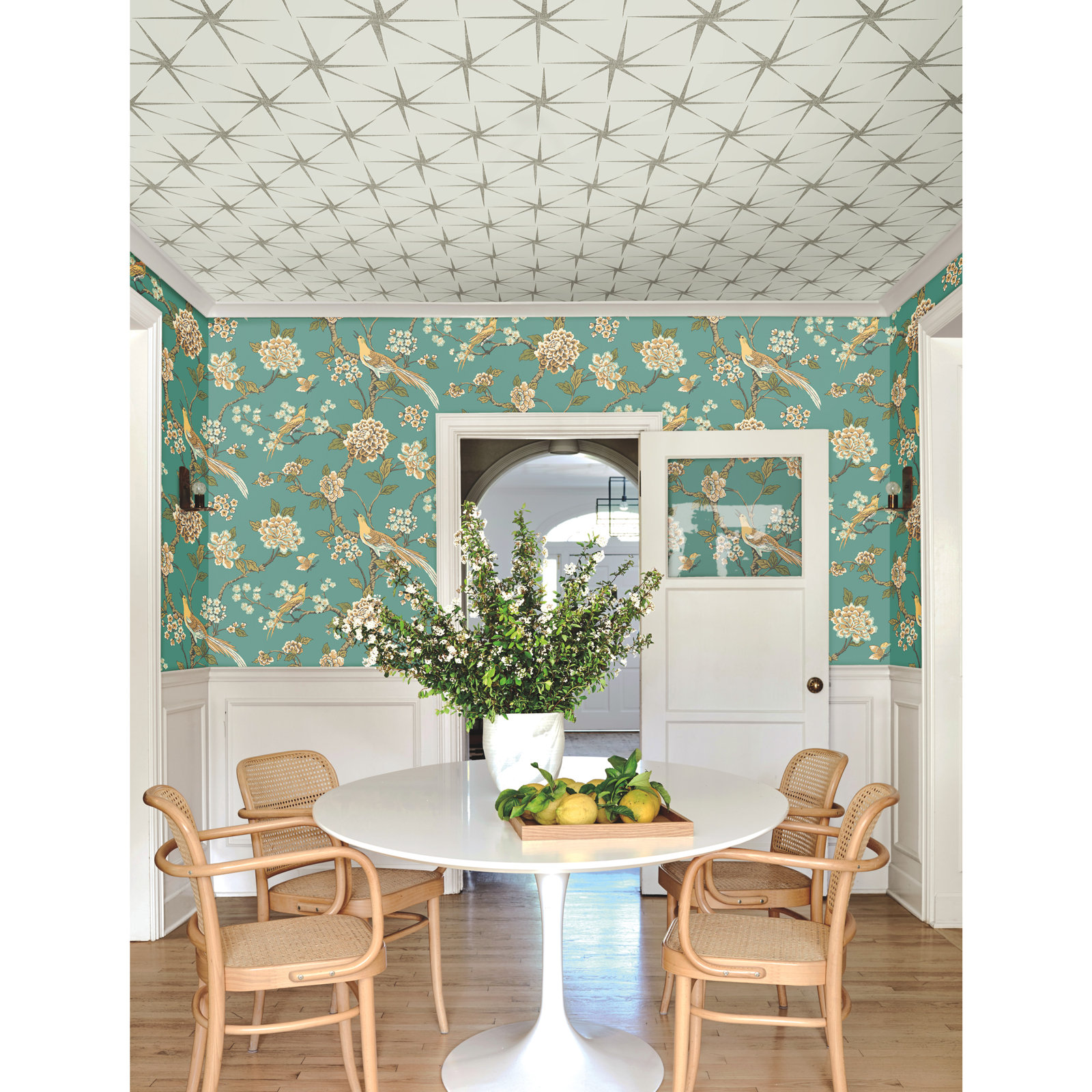 Ashford Toiles Wallpaper, Teal