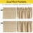  100% Blackout Door Curtain Thermal Insulated Privacy Curtain for French Front Door with Tieback, Room Darkening Window Covering for Kitchen, 1 Panel-1455156782-1455156781