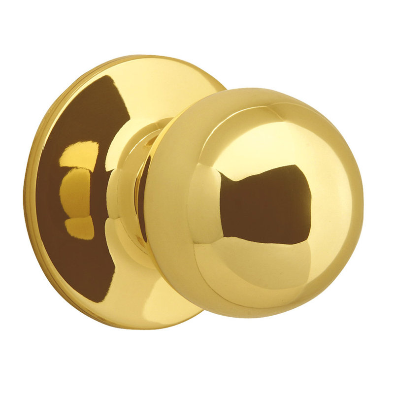 Ball Polished Brass Dummy Door Knob, Polished Brass