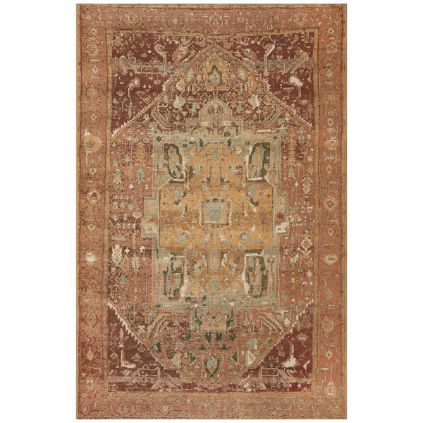 Liora Manne Marina Heriz Indoor/Outdoor Area Rug Terracotta & Reviews ...