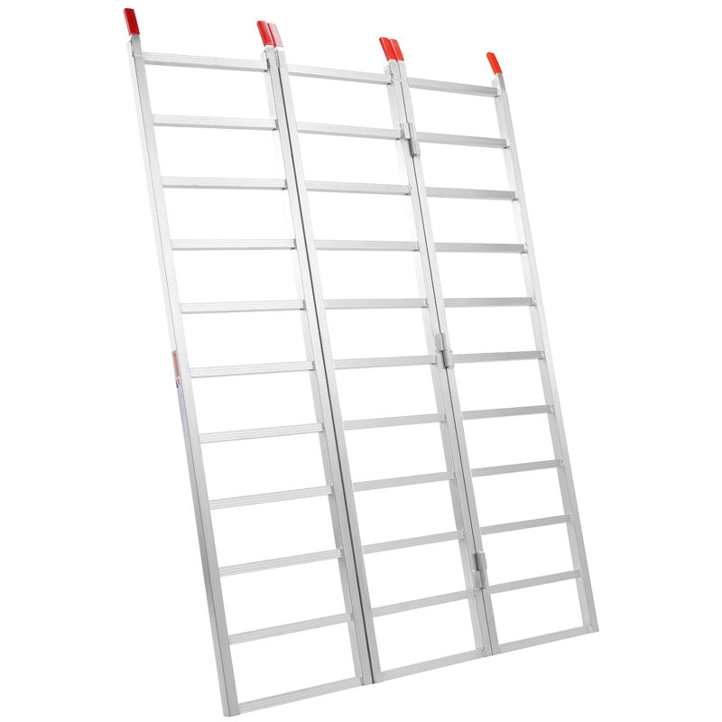 Rampes en aluminium, 1500 lb, rampe à trois volets avec sangles de charge, rampe de chargement pliante pour moto, tracteur, VTT / UTV, camions, tondeuse à gazon, souffleuse à neige, l 77 po x l 54 po, 1 pièce