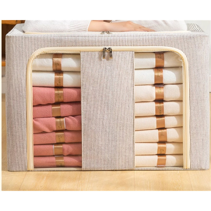 Ensemble de bacs de rangement en tissu, Gris