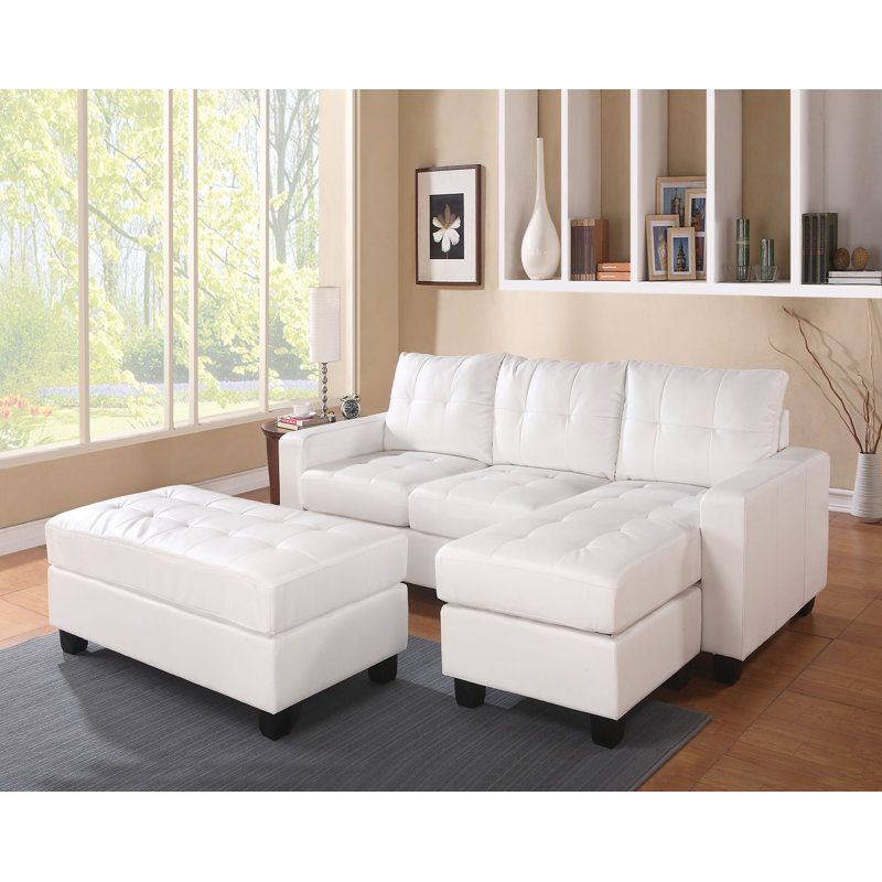 Easterly 83" Wide Right Hand Facing Sofa & Chaise with Ottoman, Modern Sectional Sofa Couch,sectional couch,sectionals