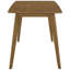 Angled Legs Dining Table In Chestnut Finish - Solid Wood, Rectangular For A Modern And Elegant Mid-century An Practical