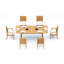 8 Seats 9 Pcs Grade-A Teak Wood Dining Set: 118" Double Extension Rectangle Table And 8 Atnas  Chairs (2 Arm & 6 Armless Chairs) #11AT2402-1115359705-1288432767