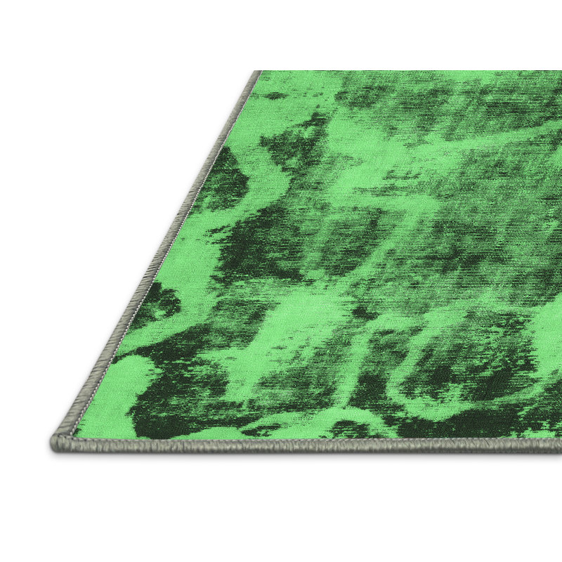 Washable Abstract Indoor Rug, Rectangle 5' x 7'