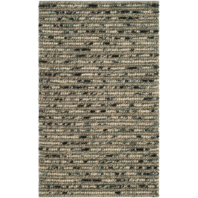 Tapis abstrait en jute / sisal tissé à la main Ferrera, Rectangle 3 pi x 5 pi