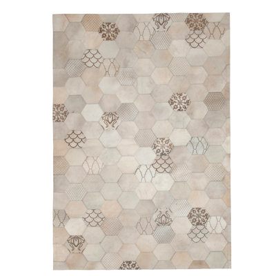 Atomo Cowhide Geometric Area Rug