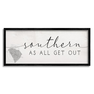 «Southern As All Get Out South Carolina State Slang», art mural sur toile par Daphne Polselli
