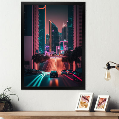 " Futuristic Miami Neon Art I "