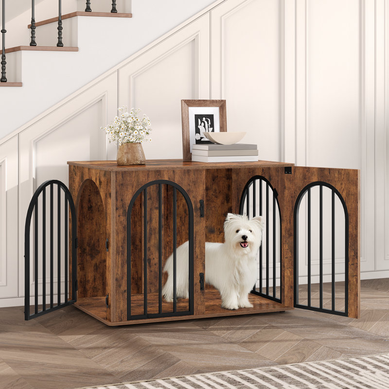 Pet Crate, Rustic Brown