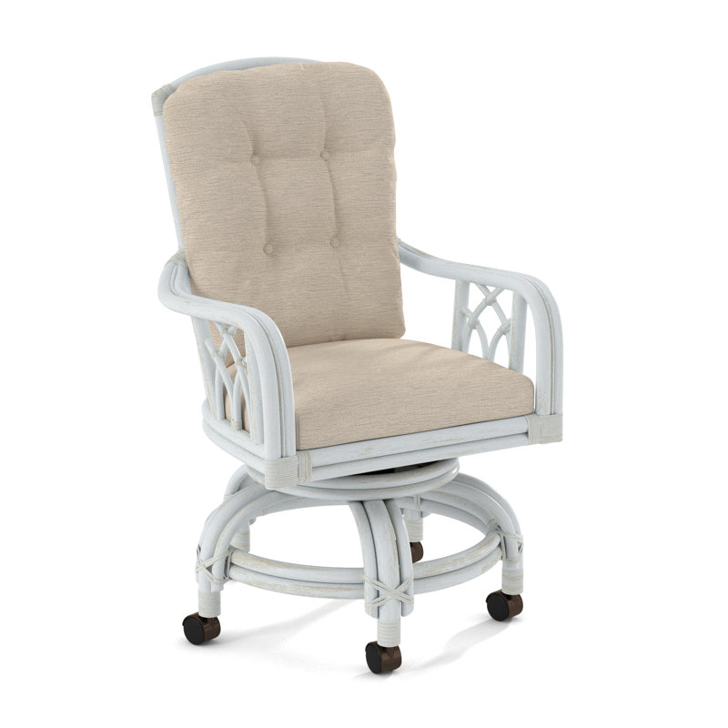 Chaise avec accoudoirs Edgewater, Bisque, Bleu marine de base; 0317-61
