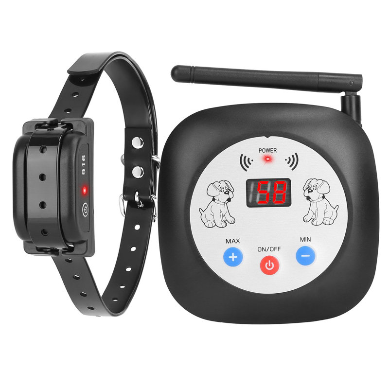 Wireless Electric Dog Fence, Noir, H 5,11 po x P 5,11 po
