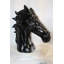 Buste étalon noir en fibre de verre de la collection Nifao Pure Elegance 36 po x 14 po x H 36 po