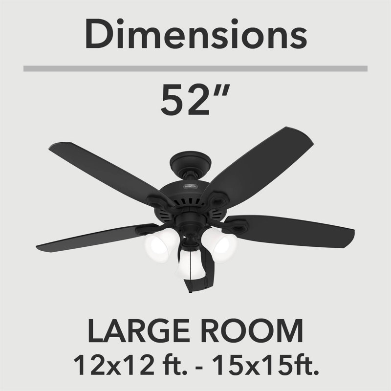 Builder 52" 5-Blade Energy Star® Standard Ceiling Fan With Lights And Pull Chain