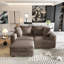 Canapé modulaire en velours côtelé 102,4 po