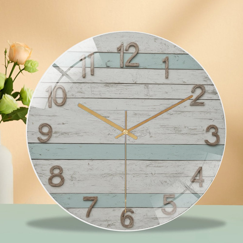 Horloge murale en verre 12 po