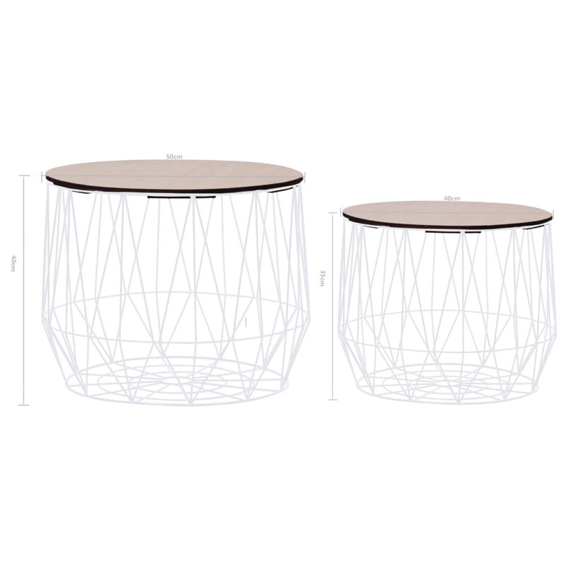 Andelka Frame Coffee Table with Storage, White