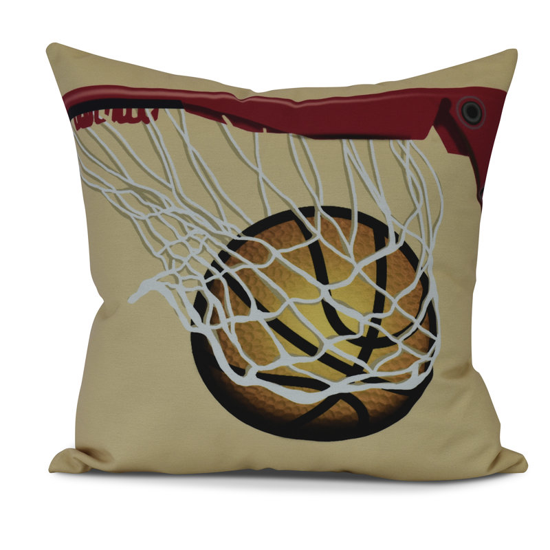 Goals, Gourds, And Gatherings Reversible Throw Pillow, 18" H x 18" W, Gold
