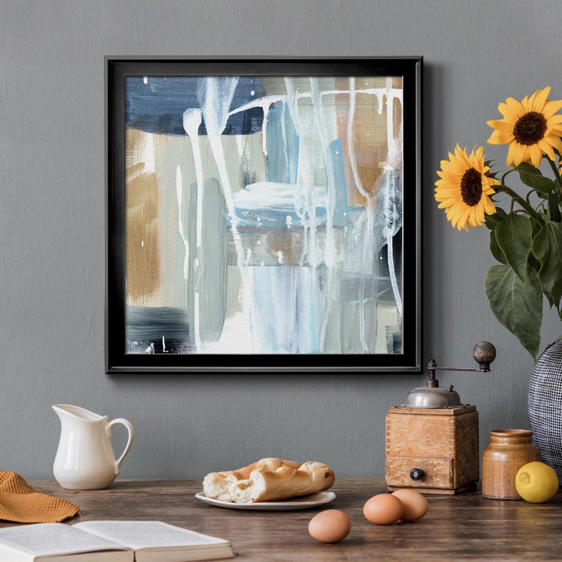 Weather II - Peinture sur toile encadrée, Noir, H 34,5 po x l 34,5 po x P 1,5 po
