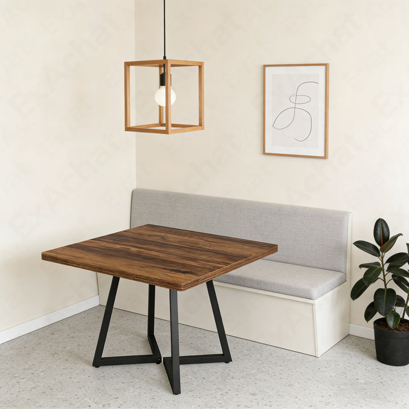 Table de salle à manger 31,5 ", table de cuisine en bois pour 4