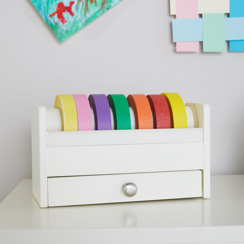 Martha Stewart Crafting Kids Tape Roll Dispenser, White