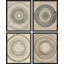 Petite décoration bohémienne abstraite et discrète, reproduction d'art encadrée 4 pièces-90605203-119018402