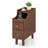 Solid Wood End Table w/ Pull-out Tray & 2 Storage Drawers Cable Management-1761271744