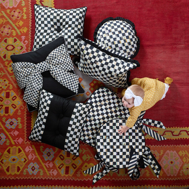 Courtly Check® Ruffled Square Throw Pillow