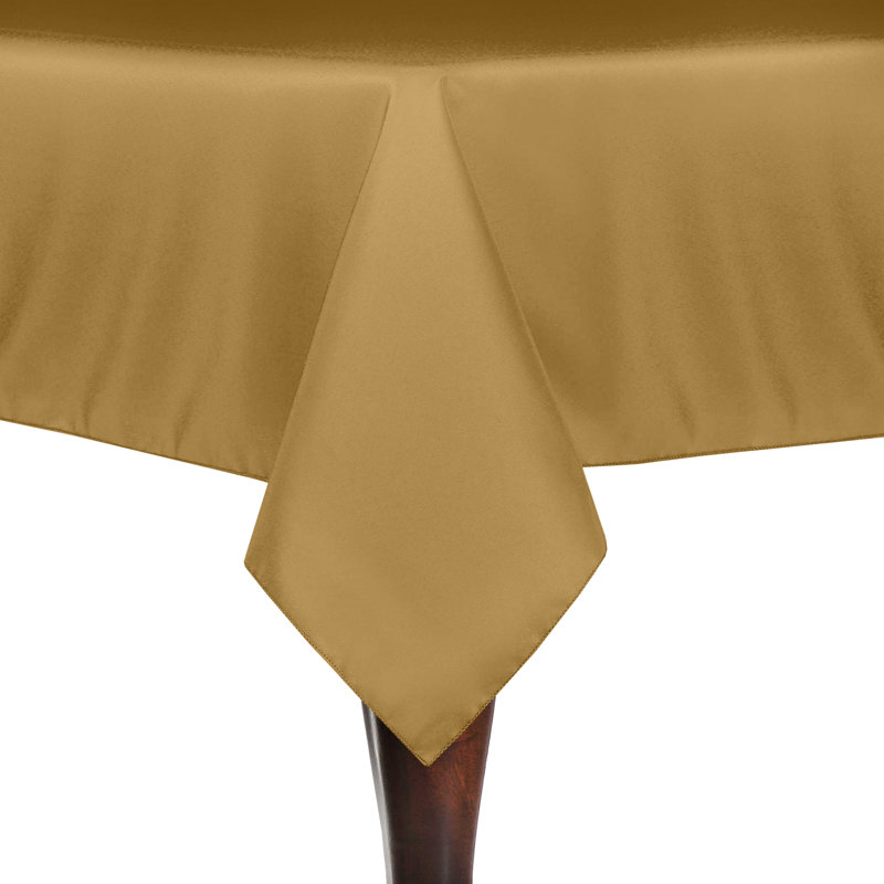 Solid Color Square Tablecloth, 84" x 60", Gold, 3