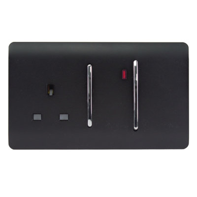 Trendi Switch 45 Amp Cooker Switch & 13 Amp Plug Socket with Neon
