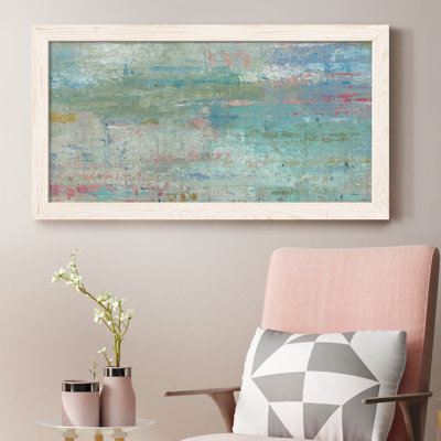 Pastel Watergarden - peinture sur toile encadrée