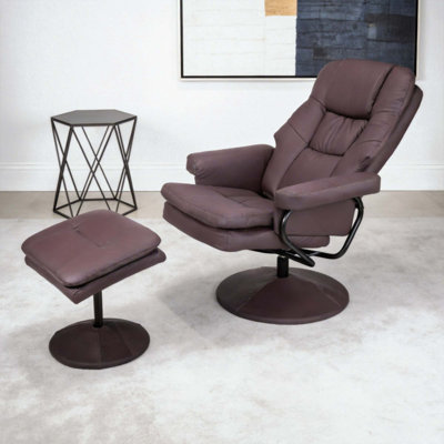 Fauteuil inclinable pivotant en cuir Scratch Cat