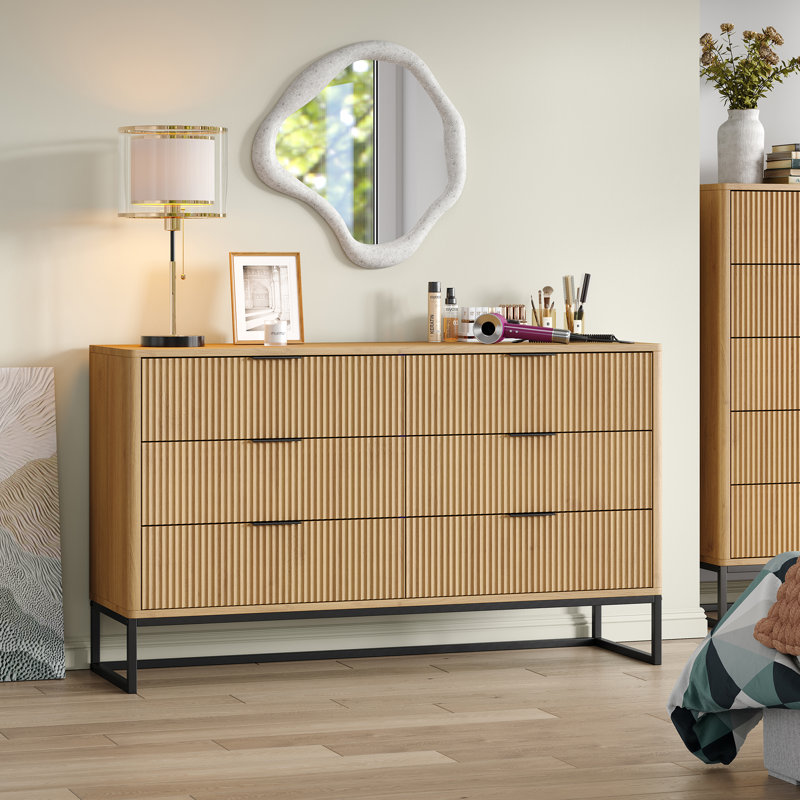 137 cm W Chest of 6 Drawers