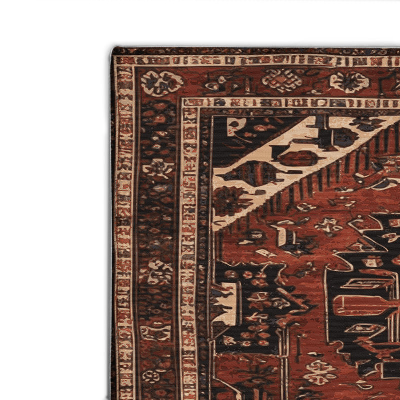 Tapis turc intérieur et extérieur brun, Rectangulaire 2 pi x 3 pi