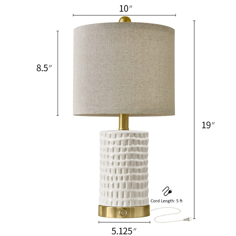 Alliyiah Ceramic Desk Lamp