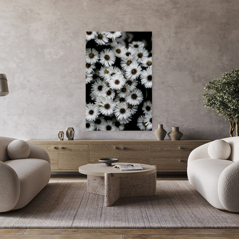 Art contemporain abstrait marguerite contemporaine, H 48 po x l 32 po