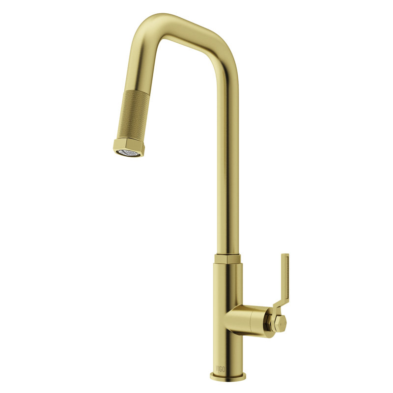 Hart 18 H 1-handle Pull-Down Kitchen Faucet, Matte Brushed Gold
