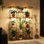  Support pour plante avec plante de culture, tablette en bois d'eucalyptus à 10 niveaux pour une utilisation intérieure / extérieure, luminaire chaud pour la décoration intérieure