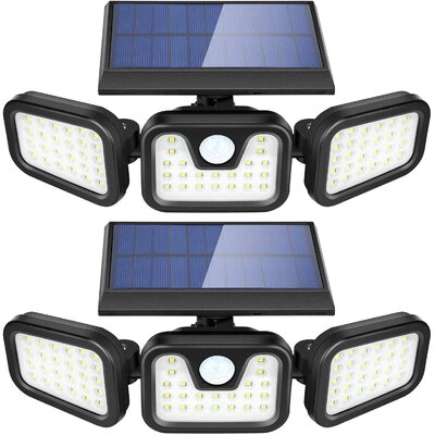 2-Pieces Solar Powered Dusk to Dawn Outdoor Security Flood Light with Motion Sensor -  YI LIGHTING LED, 2P-SOLAR-74LED