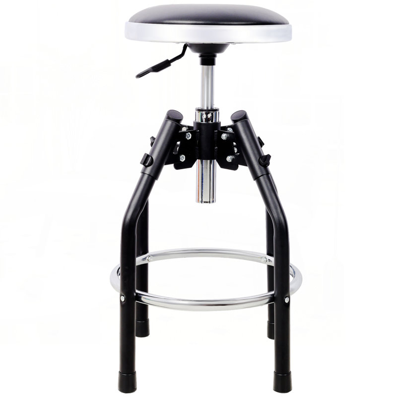 Tabouret de magasin hydraulique robuste et réglable, tabouret de mécanicien réglable, repose-pieds, pivotant à 360 °