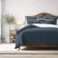 Ensemble d'édredon en coton denim foncé 8 pièces Shay-109897513
