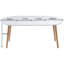 Table extensible, table à manger, table de bureau, table basse, pieds en bois, 100/140 / 180x100x75cm, table
