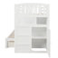 Lit superposé simple au-dessus de double / simple blanc avec rangement stable et organisé - option fiable pour rehausser l'ambiance de votre chambre à coucher-379308313