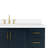 55'' Single Bathroom Vanity with White Quartz Top-93359358