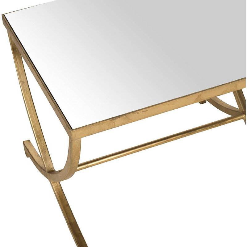 Oxendine Mirrored Glass Top End Table