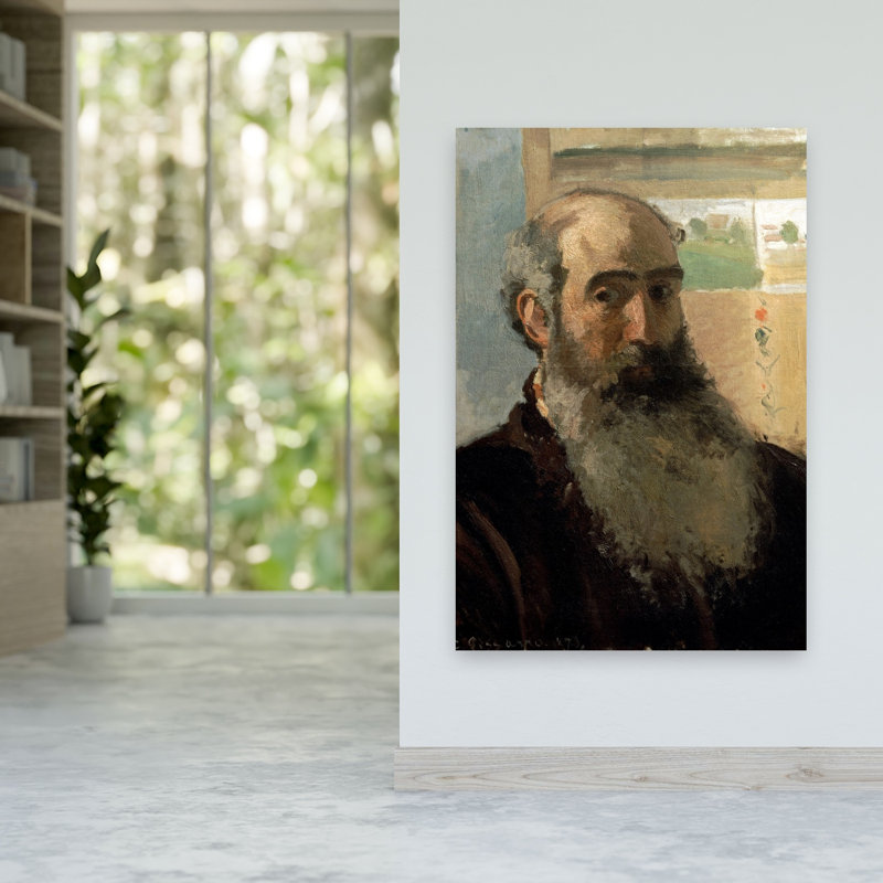 Autoportrait, 1873, impression d'art abstrait contemporain, style impressionniste., H 60 po x l 40 po